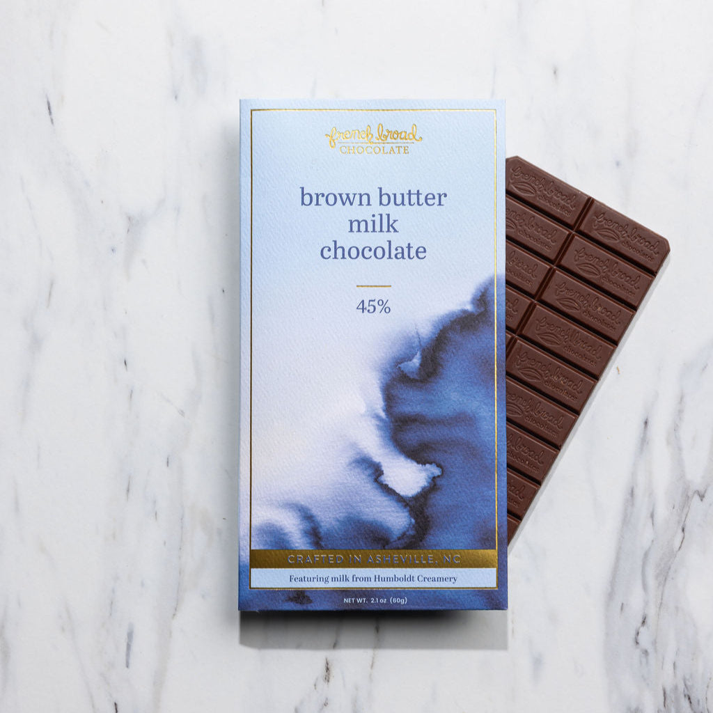Brown Butter Milk Chocolate 45% - Case Pack of 10 Bars (60g)